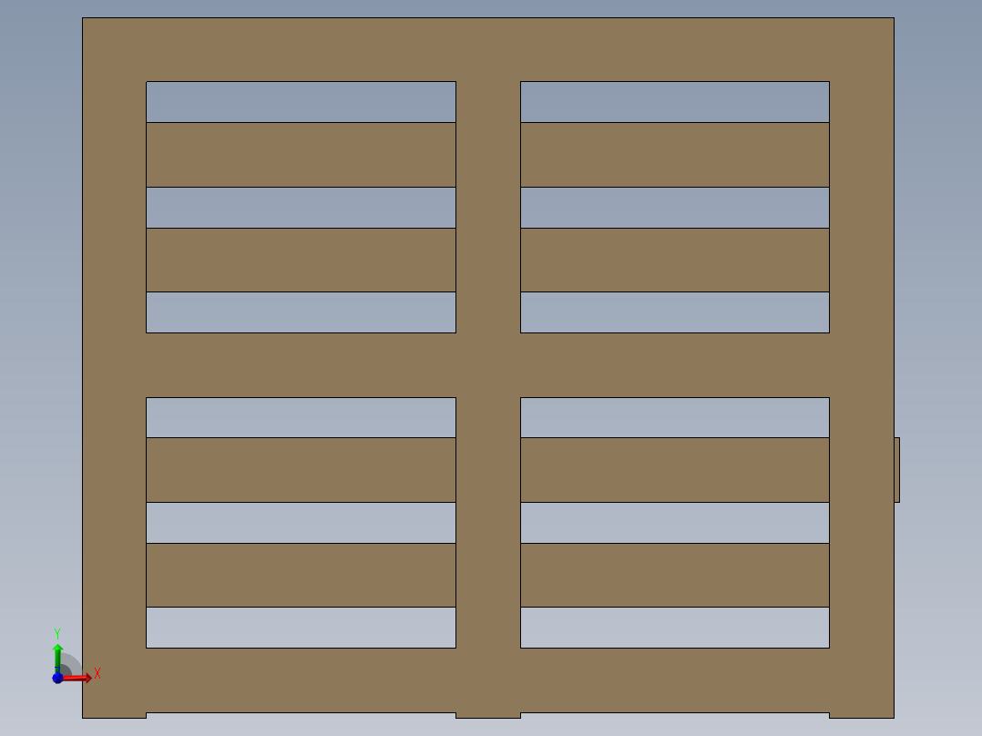 木托盘1200×1400mm前视图