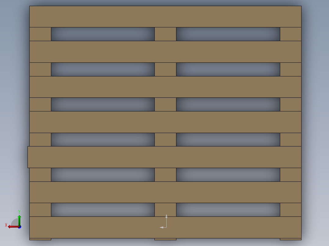 木托盘1200×1400mm后视图