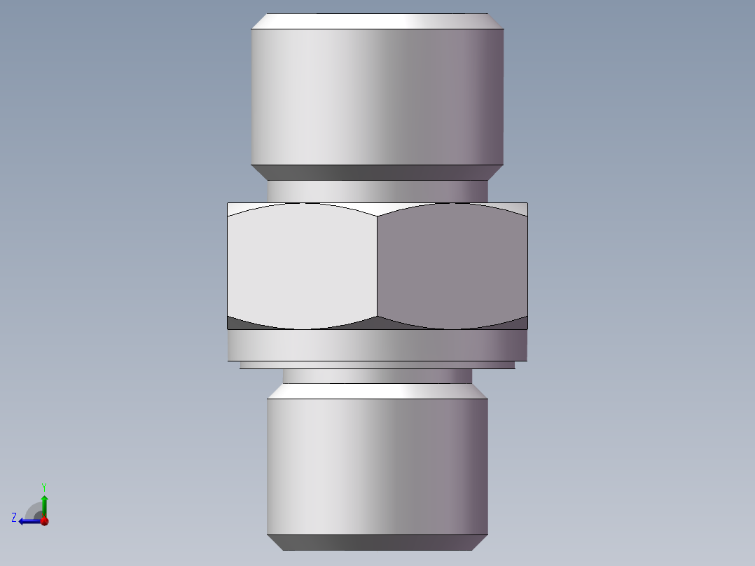 公制螺纹ED密封、1DM-16-14WD右视图