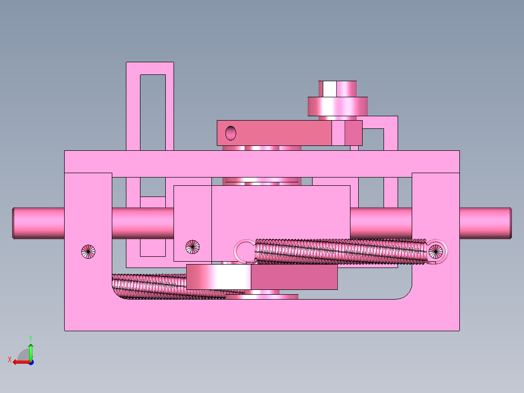 弹簧自定心圆柱夹紧夹具后视图