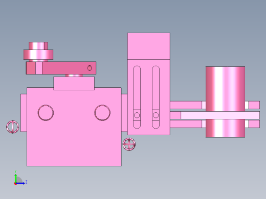 弹簧自定心圆柱夹紧夹具左视缩略图