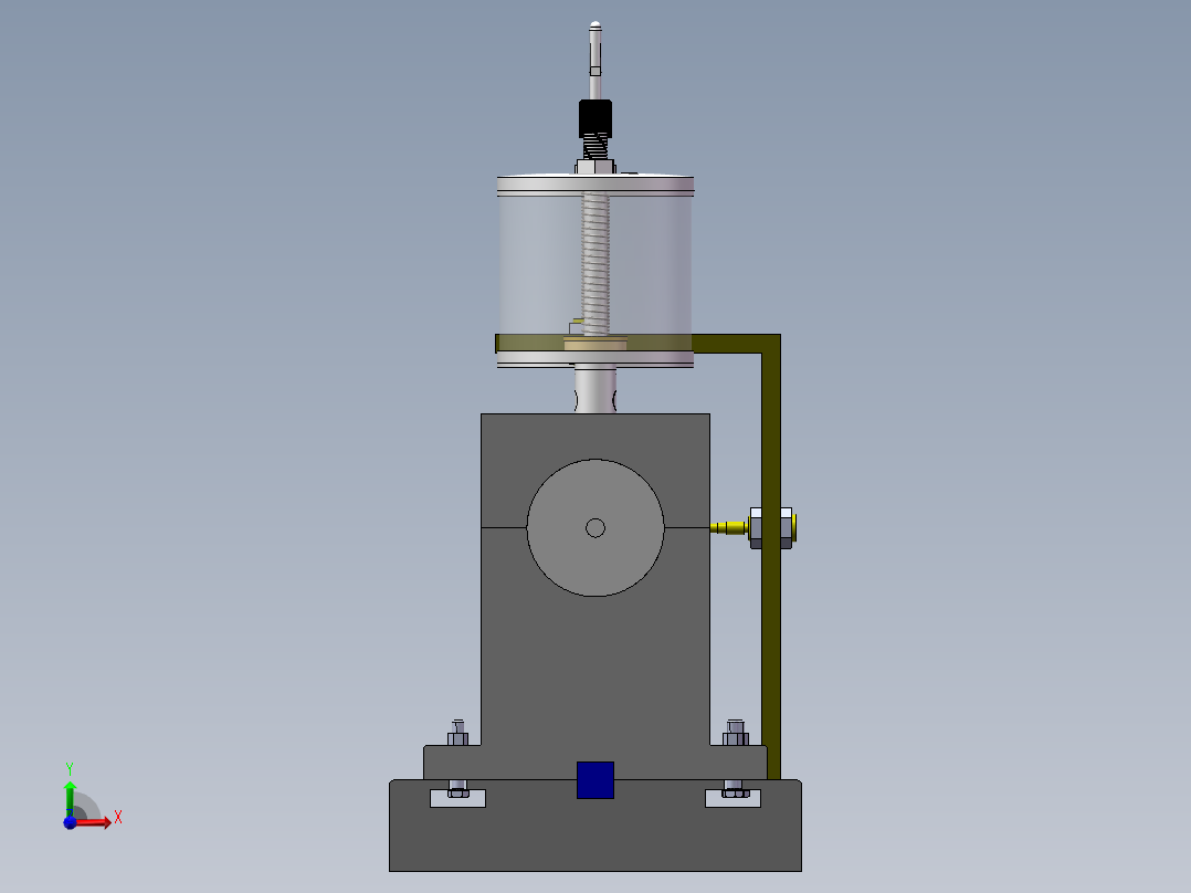 小型轴承转子实验台设计含三维SW模型+CAD图纸+说明书前视图