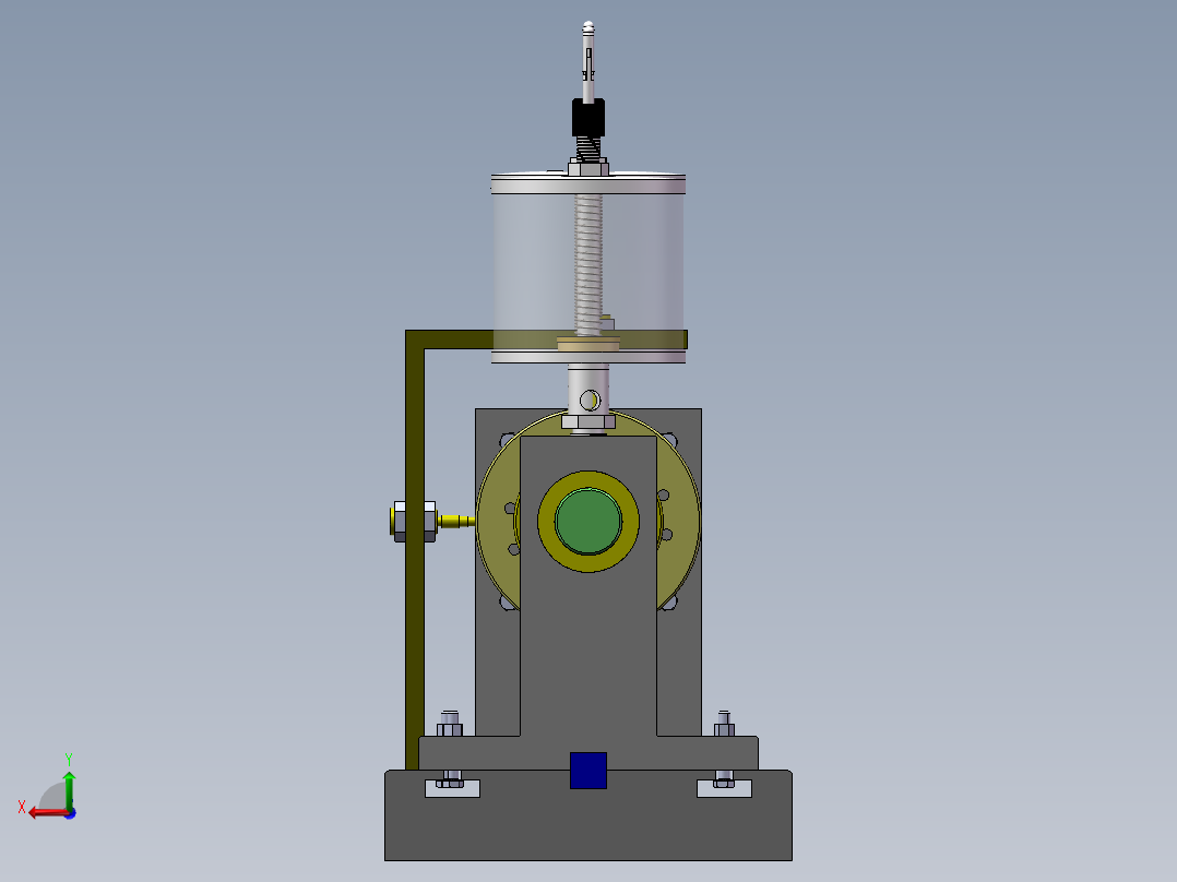 小型轴承转子实验台设计含三维SW模型+CAD图纸+说明书后视图