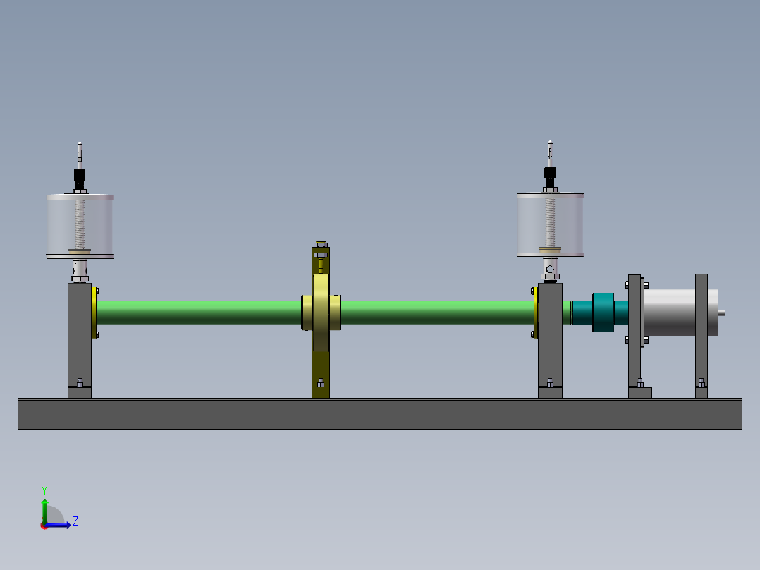 小型轴承转子实验台设计含三维SW模型+CAD图纸+说明书左视图