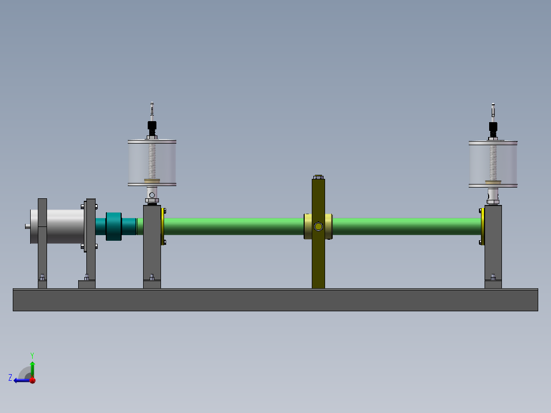 小型轴承转子实验台设计含三维SW模型+CAD图纸+说明书右视图