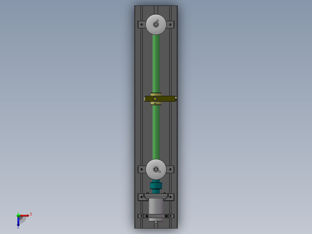 小型轴承转子实验台设计含三维SW模型+CAD图纸+说明书俯视图