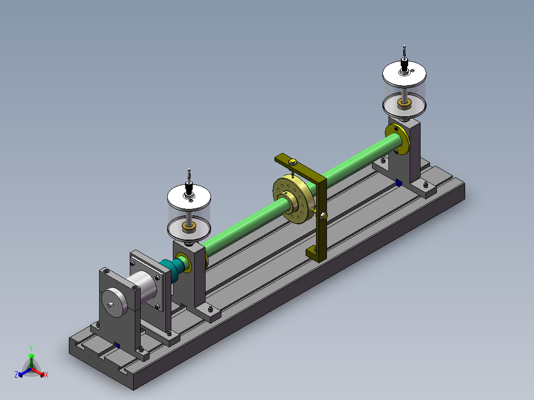 小型轴承转子实验台设计含三维SW模型+CAD图纸+说明书正等轴测图