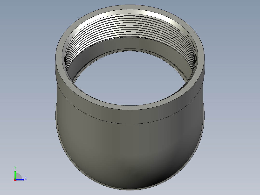 螺纹管弯头-45°等径  DN80左视图