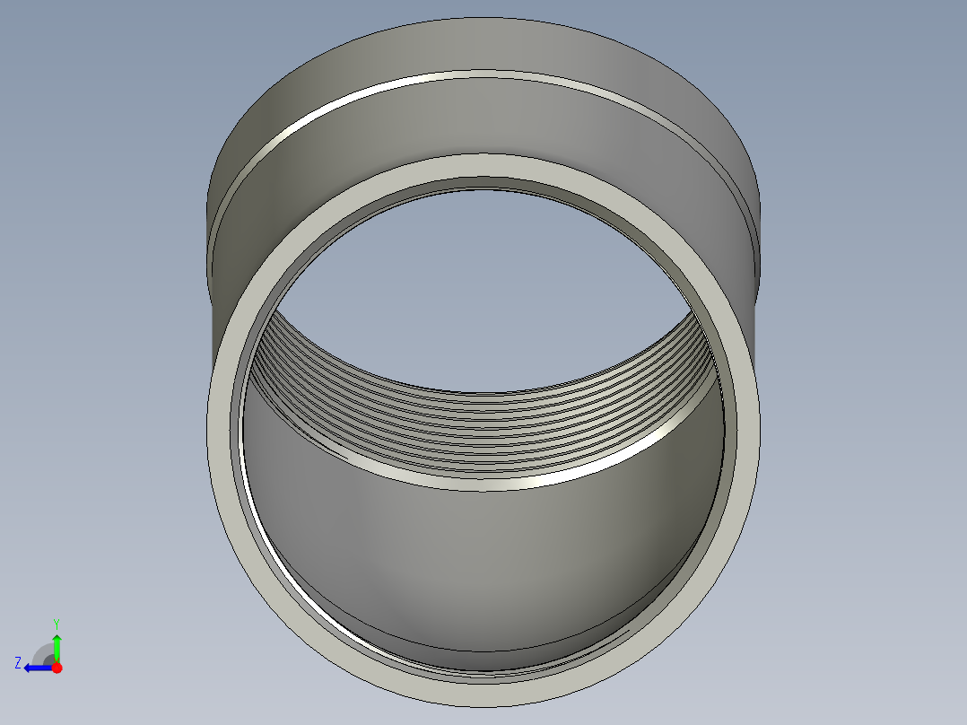 螺纹管弯头-45°等径  DN80右视图