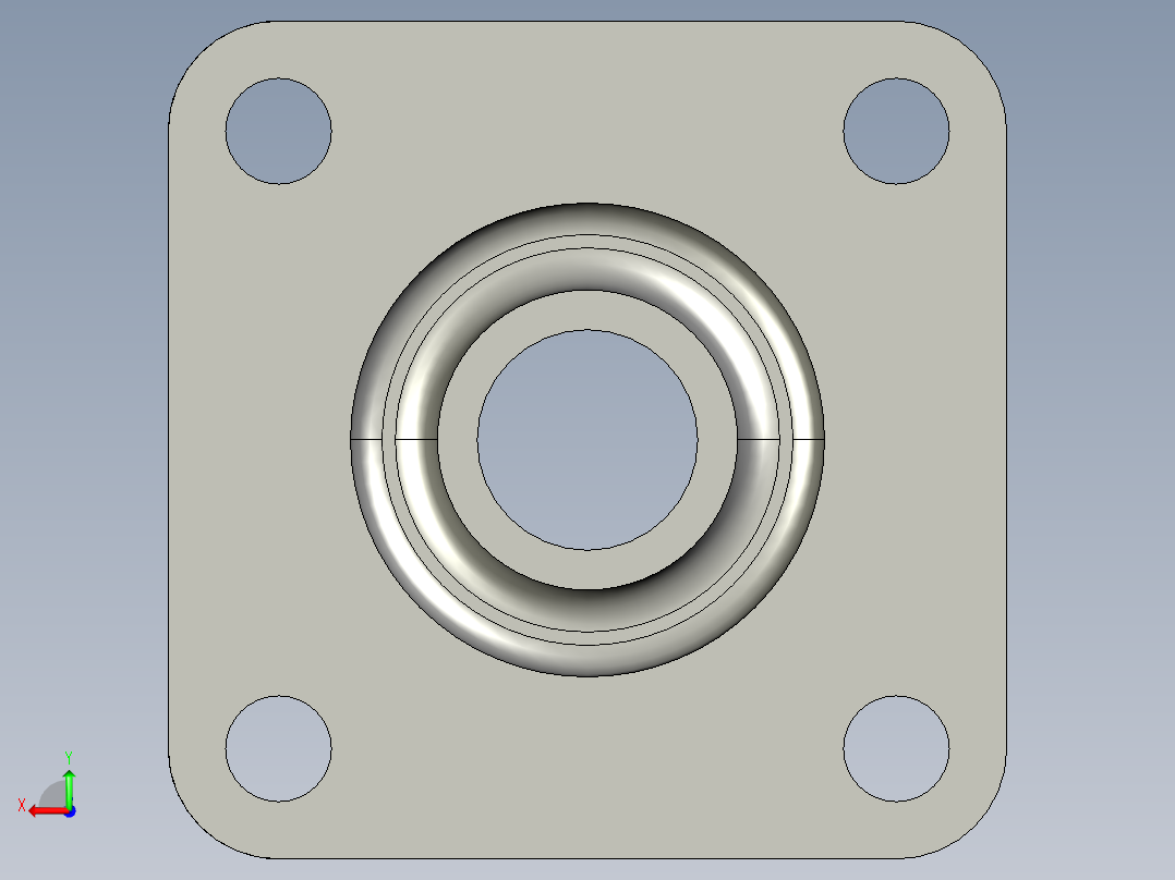 带座轴承HDF25后视图