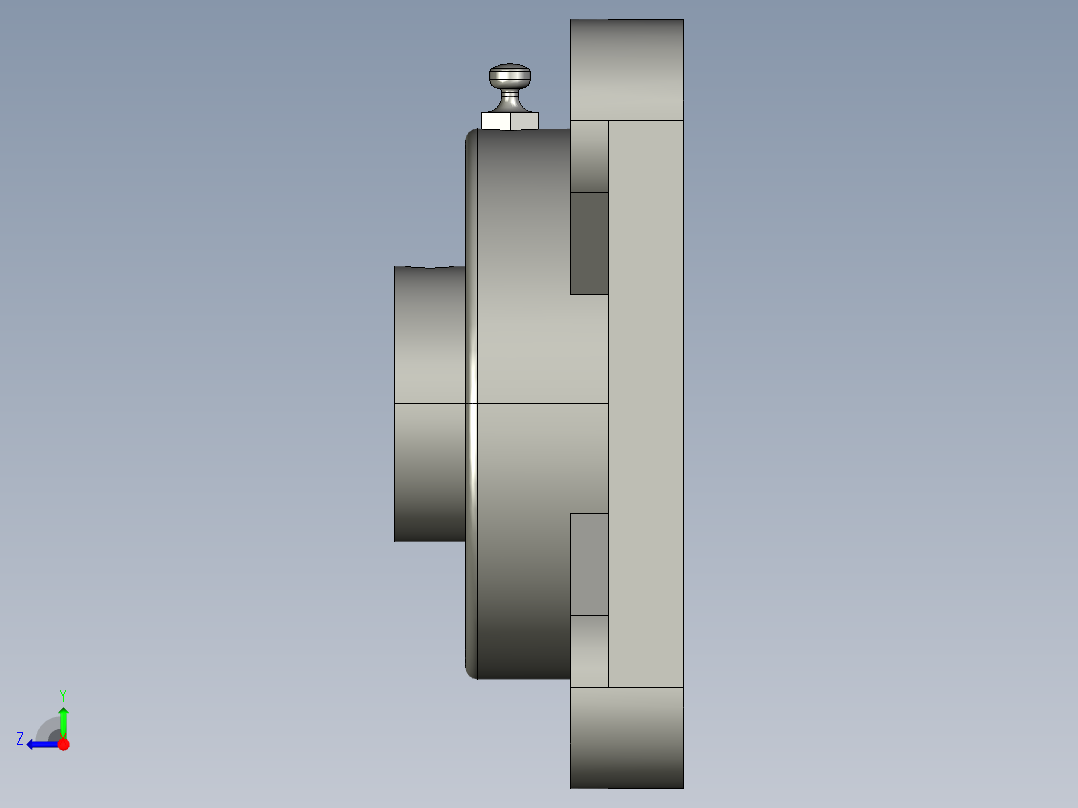 带座轴承HDF25右视图