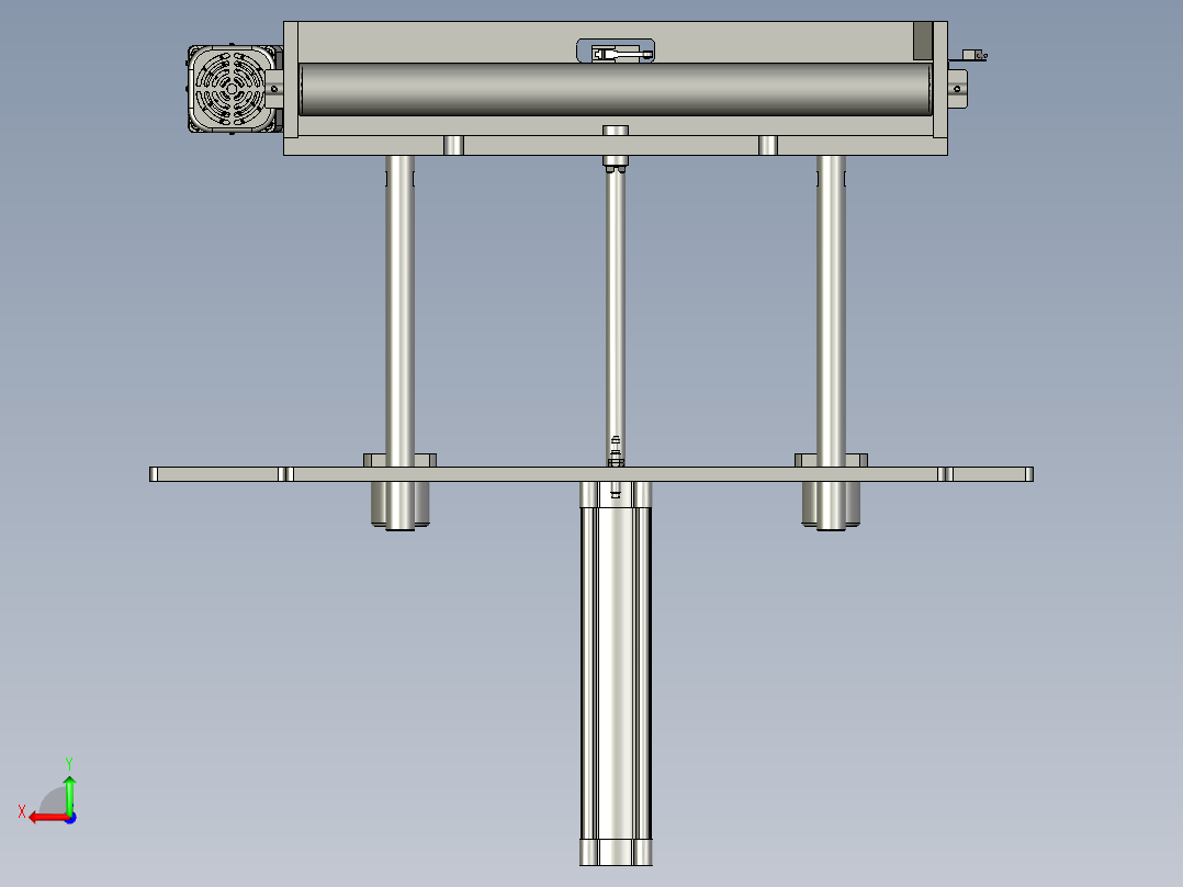 后A升降机后视图