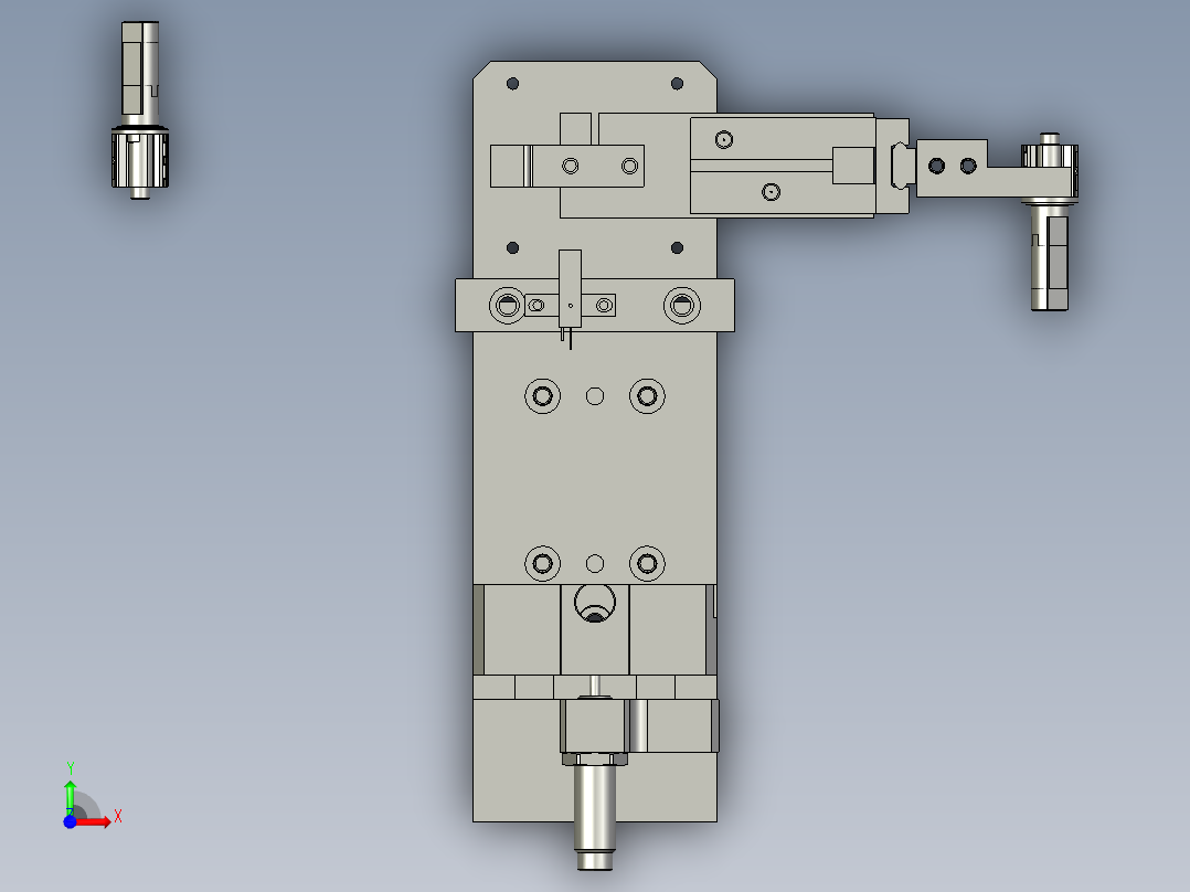 转轴翻转送料部件前视图