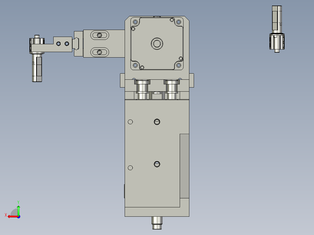 转轴翻转送料部件后视图