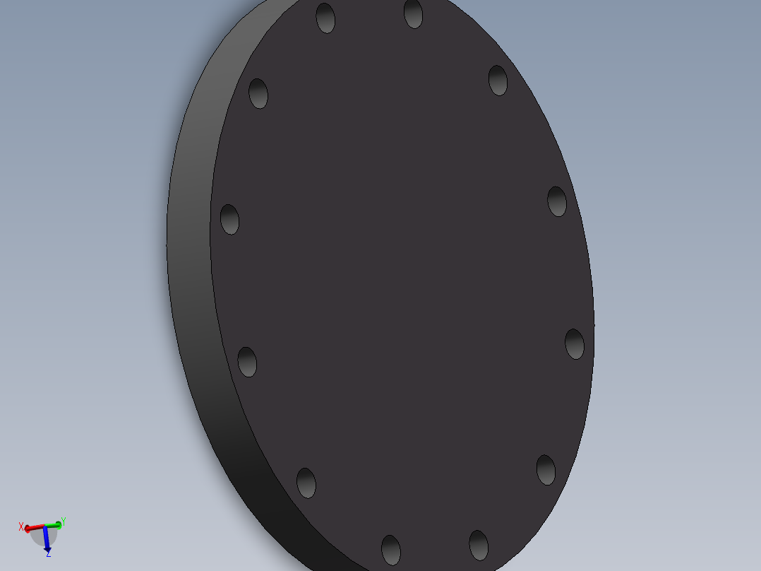 FLANGE-BLIND_DN250_PN10_U-PVC主视图