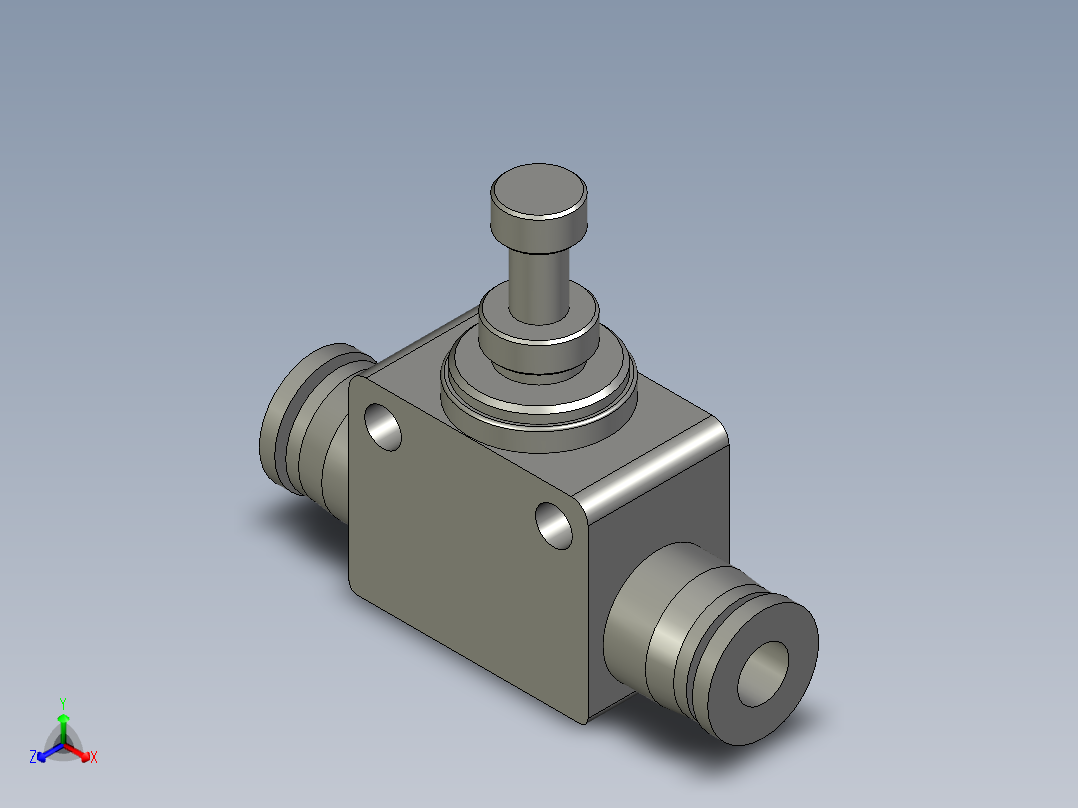 调速阀PSA6亚德客正等轴测图
