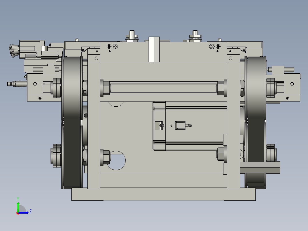环形工件移栽组装装置左视图