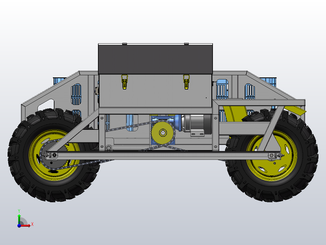 遥控四驱山地运输车组装前视图