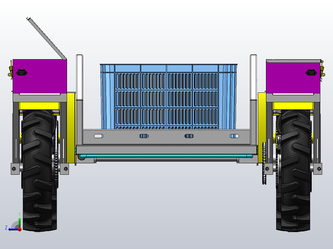 遥控四驱山地运输车组装右视图