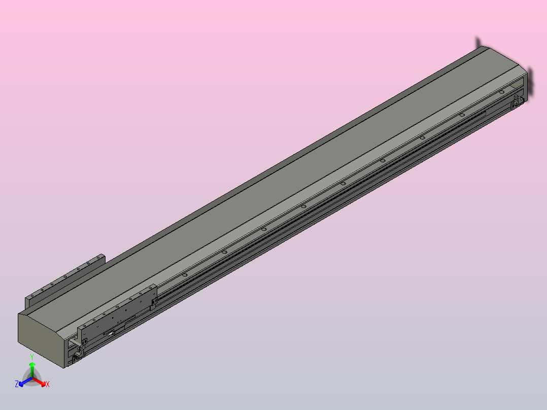 直驱直线电机轴TPA-LNP-140D-P12-L1080-C-1-3-C-10-N3(磁栅尺)主视图