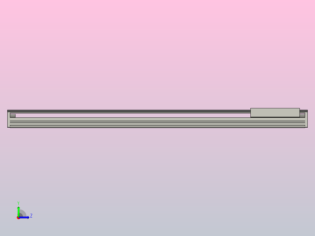 直驱直线电机轴TPA-LNP-140D-P12-L1080-C-1-3-C-10-N3(磁栅尺)左视图
