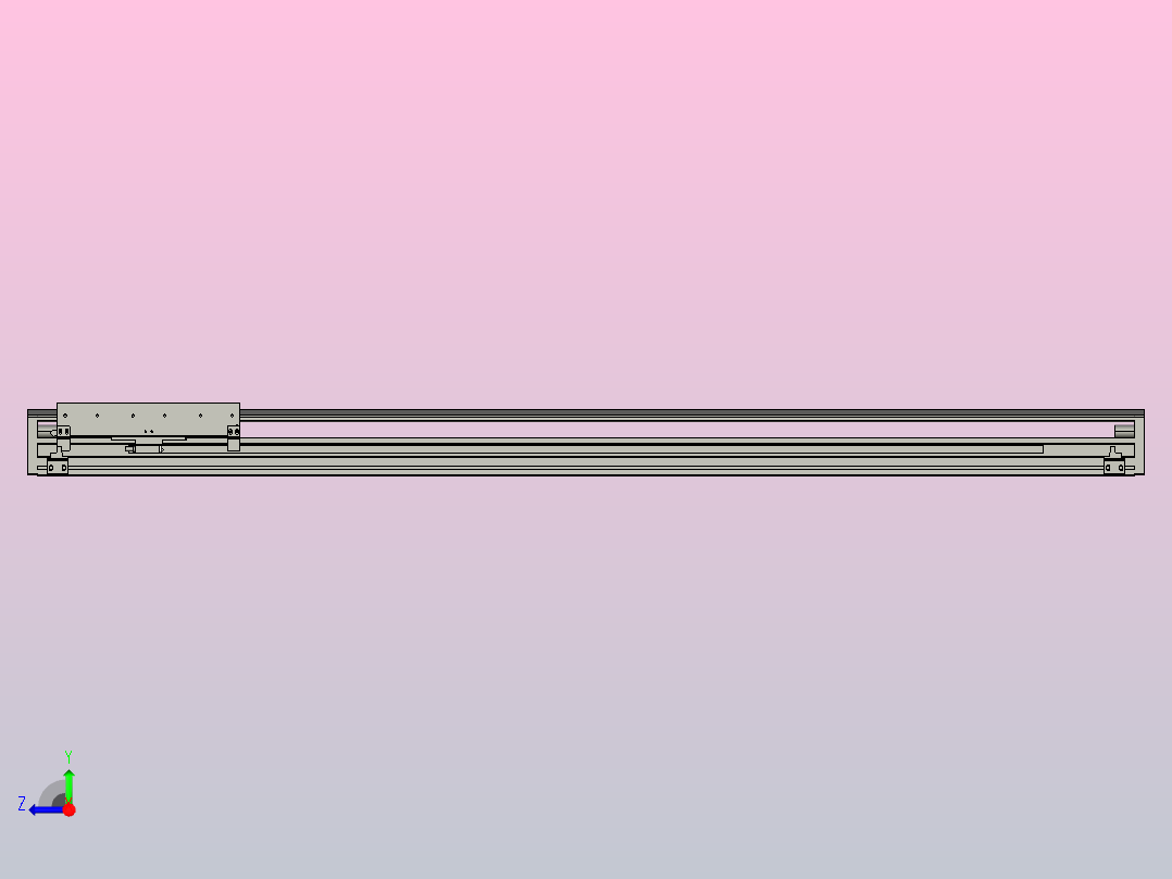 直驱直线电机轴TPA-LNP-140D-P12-L1080-C-1-3-C-10-N3(磁栅尺)右视图