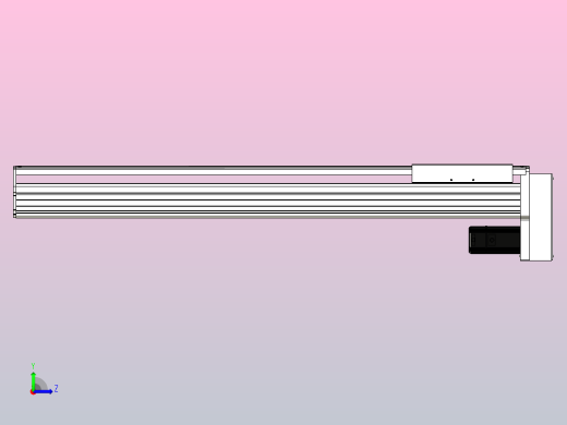 SYS22-850-BM-400W滚珠花健、支撑座、滚珠丝杠、交叉导轨、直线模组左视缩略图
