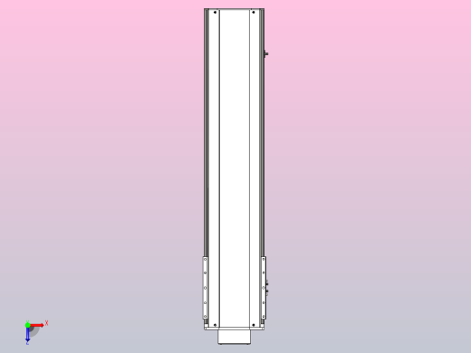 SYS22-850-BM-400W滚珠花健、支撑座、滚珠丝杠、交叉导轨、直线模组俯视缩略图