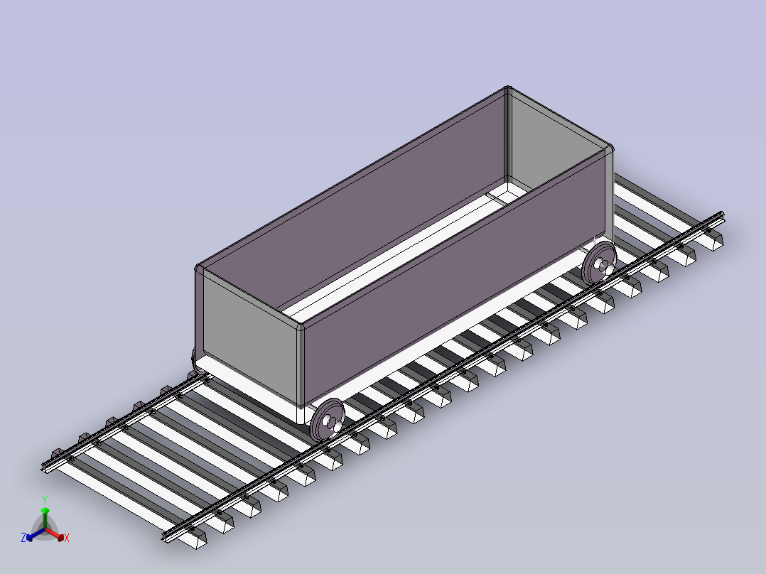 轨道车正等轴测图