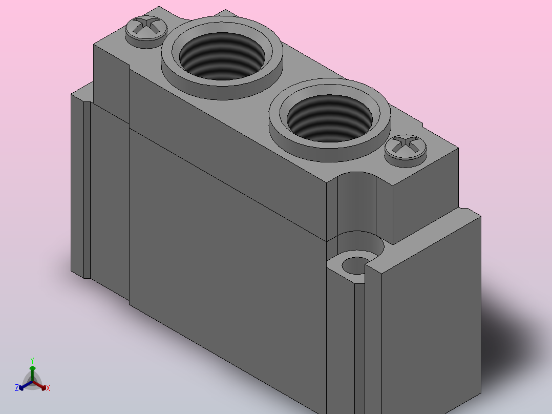 5Y5000系列5通先导式电磁阀5Y5220-6DD-01主视图
