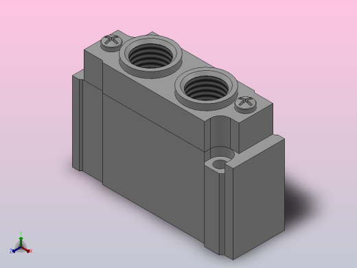 5Y5000系列5通先导式电磁阀5Y5220-6DD-01正等轴测缩略图