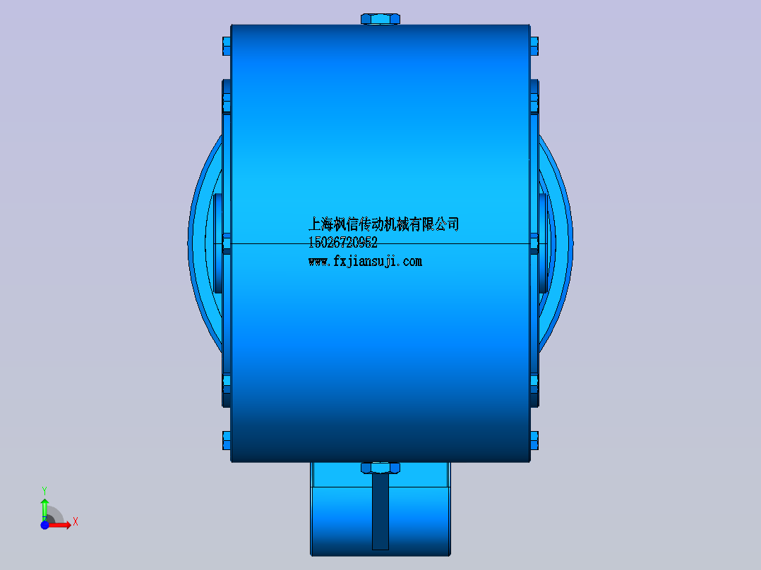 机型号50功率0.55KW SBD-P型（悬挂式）减速机前视图