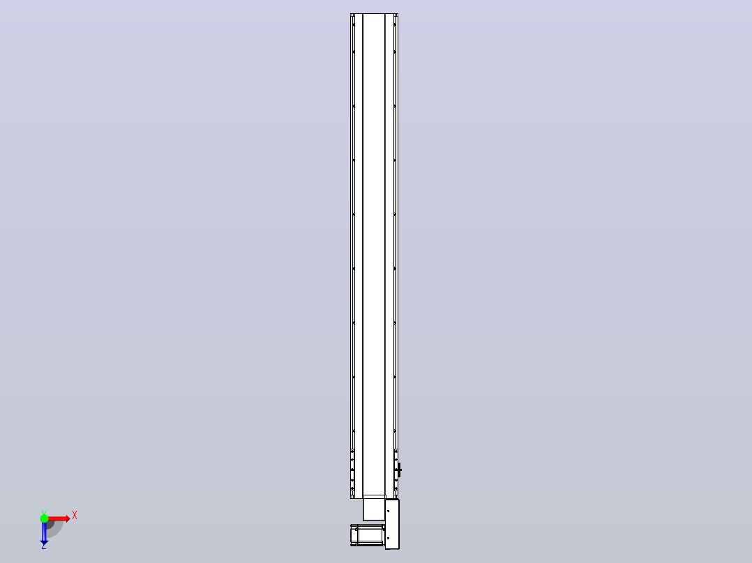 皮带直线轴半封闭可选导轨TPA-HNB-175D-140-L1500-MR-C-P75-N3俯视图