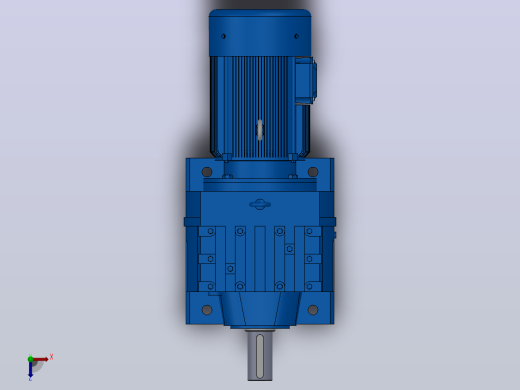 R67底脚轴伸式安装斜齿轮减速机R67-Y0.37-4P-71-M1-0°俯视缩略图