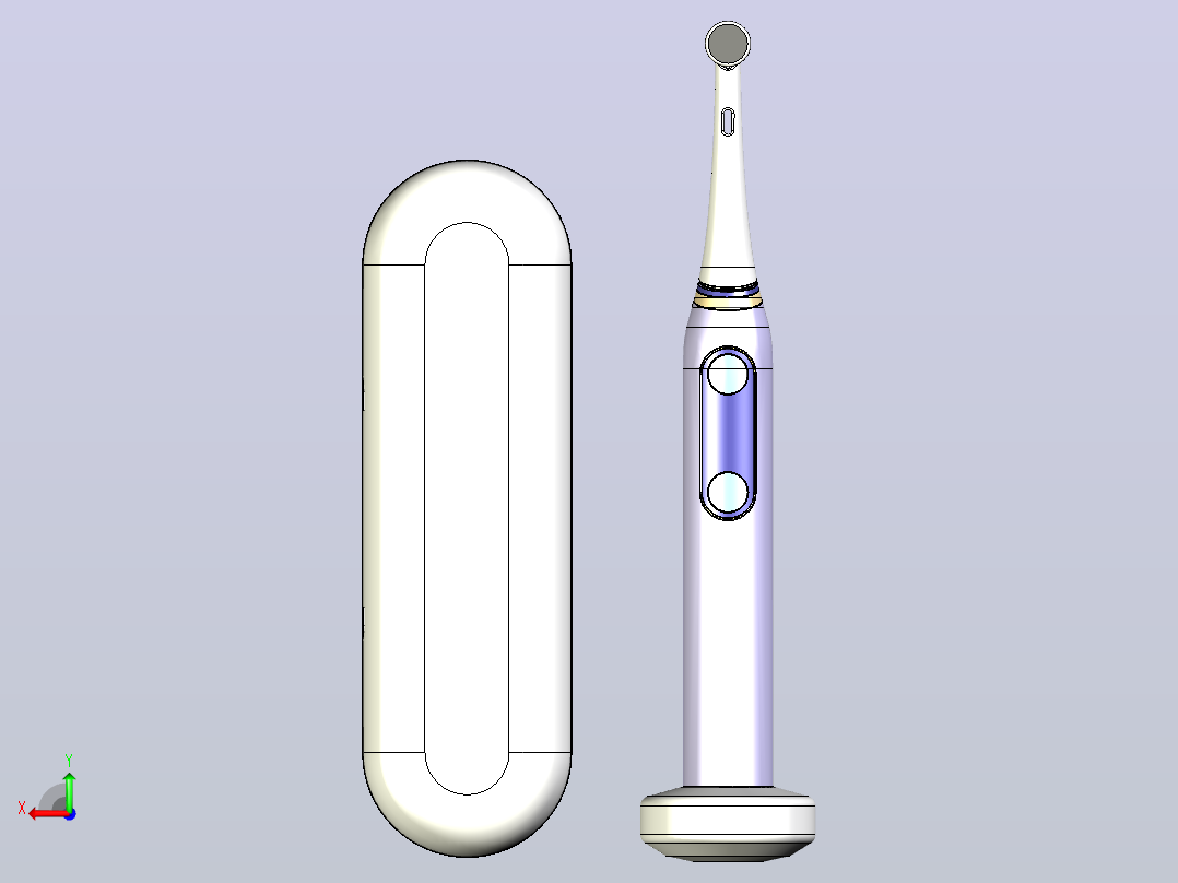 可充电电动牙刷后视图