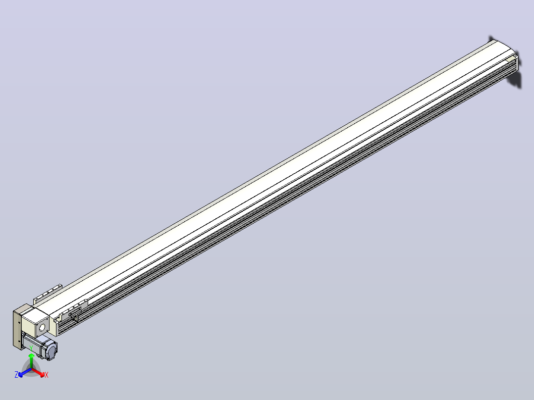 皮带直线轴半封闭可选导轨TPA-HNB-140D-120-L2050-LP-C-P40-N3主视图