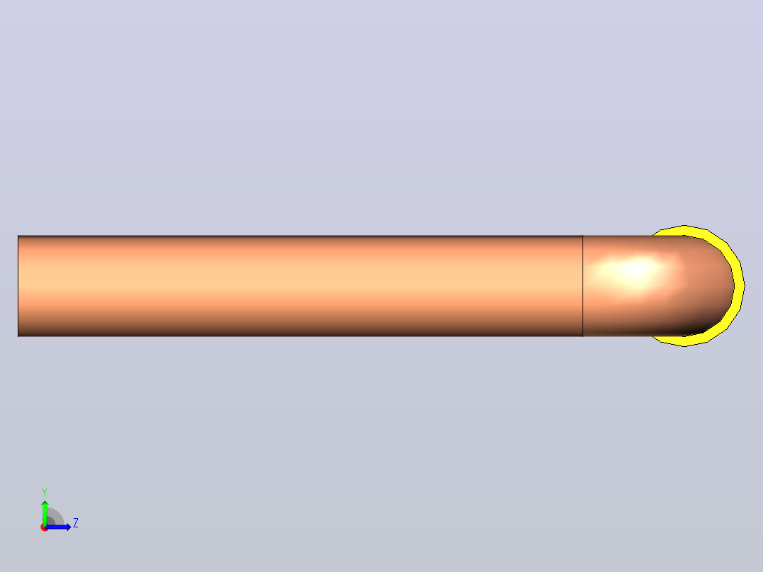 插头连接器Wirebridge_25.4xD0.6mm左视图