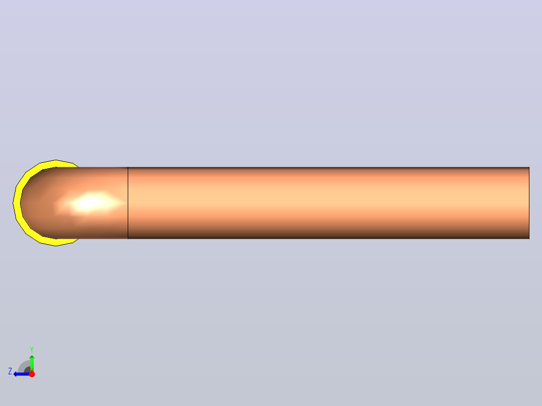 插头连接器Wirebridge_25.4xD0.6mm右视图