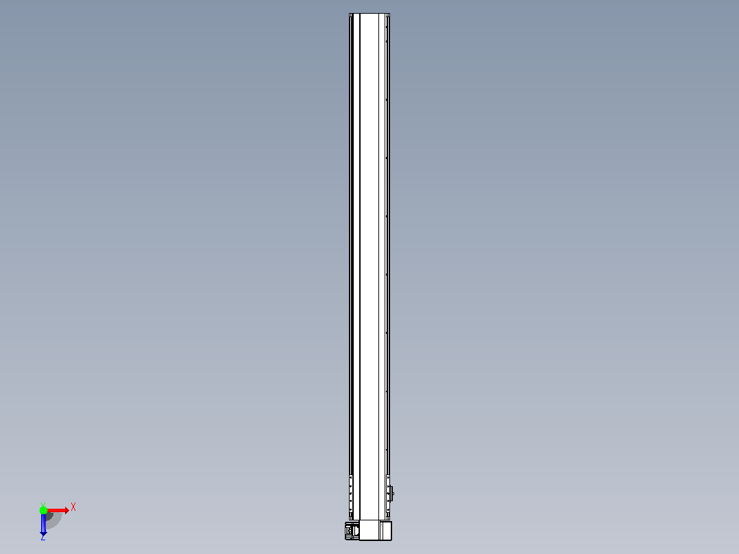皮带直线轴半封闭可选导轨TPA-HNB-140D-120-L1500-RP-Y-P40-N3俯视图