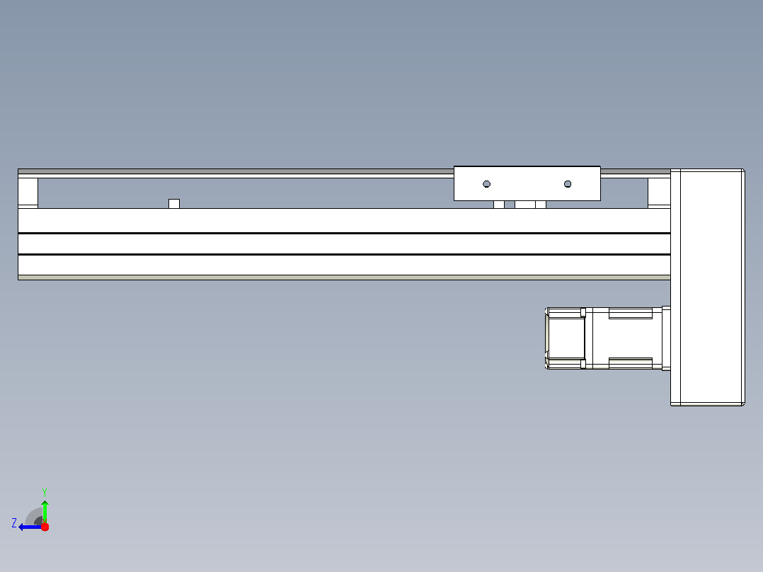 MTH12标准螺杆滑台[MTH12-L#-200-BM-P10-C3]右视图