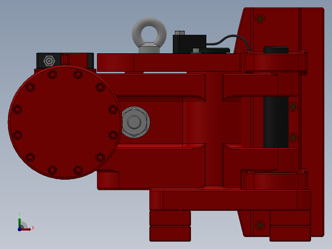 SBD-C安全制动器_SBD250-C-2000×40ⅡRL.WL.CL前视图