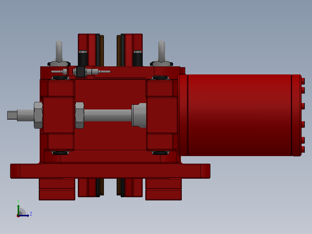 SBD-C安全制动器_SBD250-C-2000×40ⅡRL.WL.CL左视图