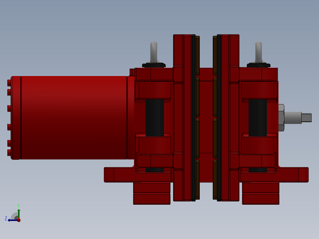 SBD-C安全制动器_SBD250-C-2000×40ⅡRL.WL.CL右视图