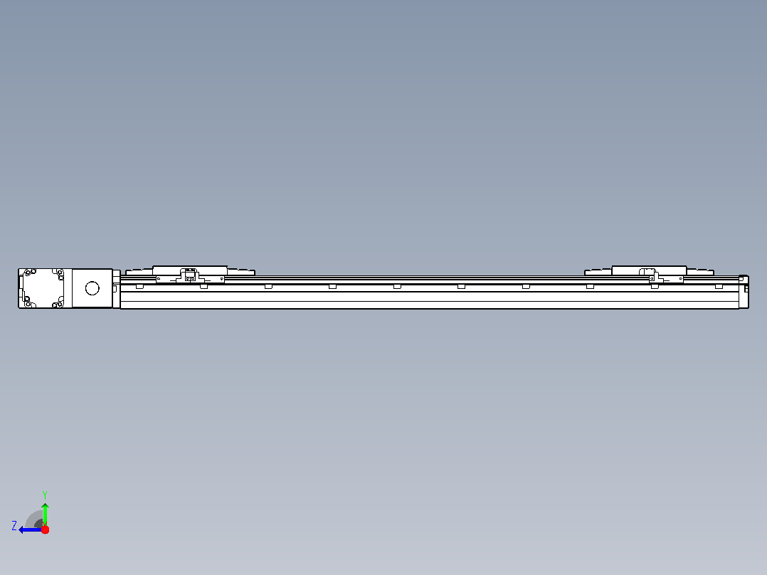 皮带直线轴双滑块型TPA-GCBS-120-P70-L250-QL-M20-N3右视图