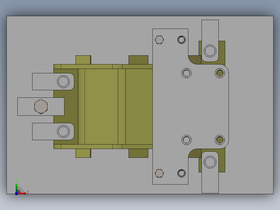 推土机托轮座整体钻孔工装前视图