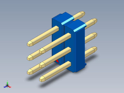 彩色公头100mil（2.54mm）系列-DS1021_blue_3x02p_100mil_Type1_rev1.0