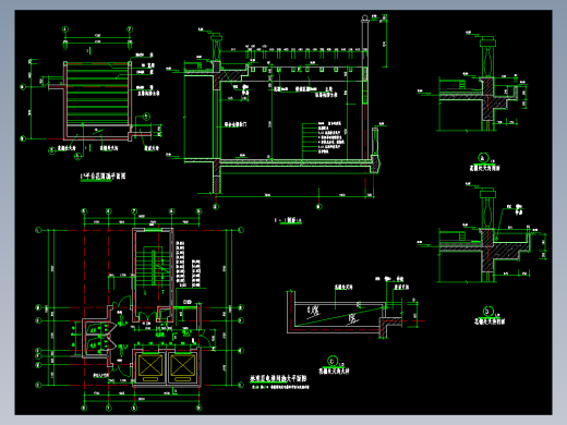 电梯客梯货梯观光电梯设计CAD节点详图大样图建筑图施工图纸