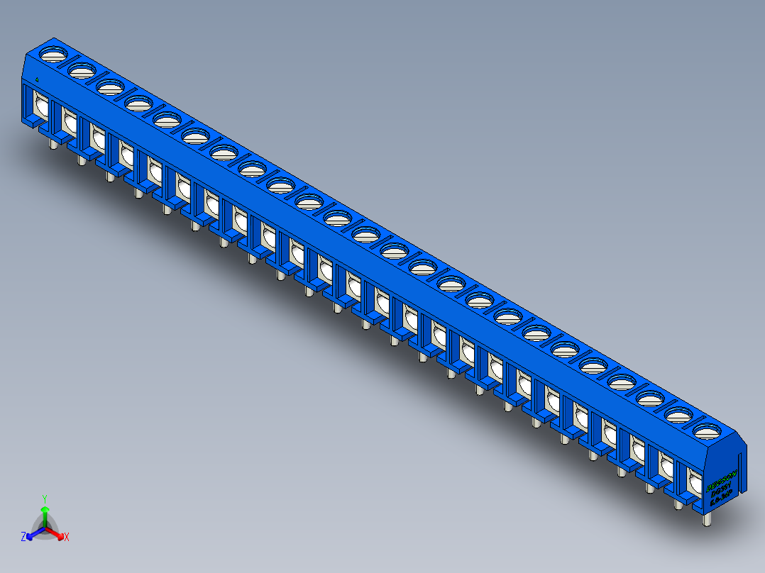 DEGSON DG301 系列 5.0mm 接线端子-DG301-5.0-24P-12-00AH主视图