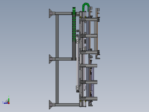 双层夹具移动滑台右视缩略图