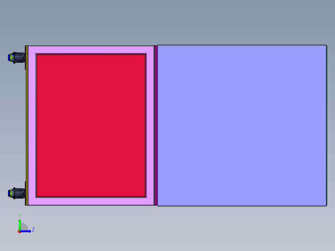 工件旋转式径向打螺丝机左视图